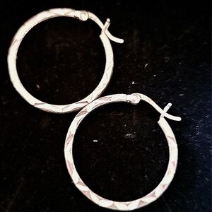 Silver hoop earrings